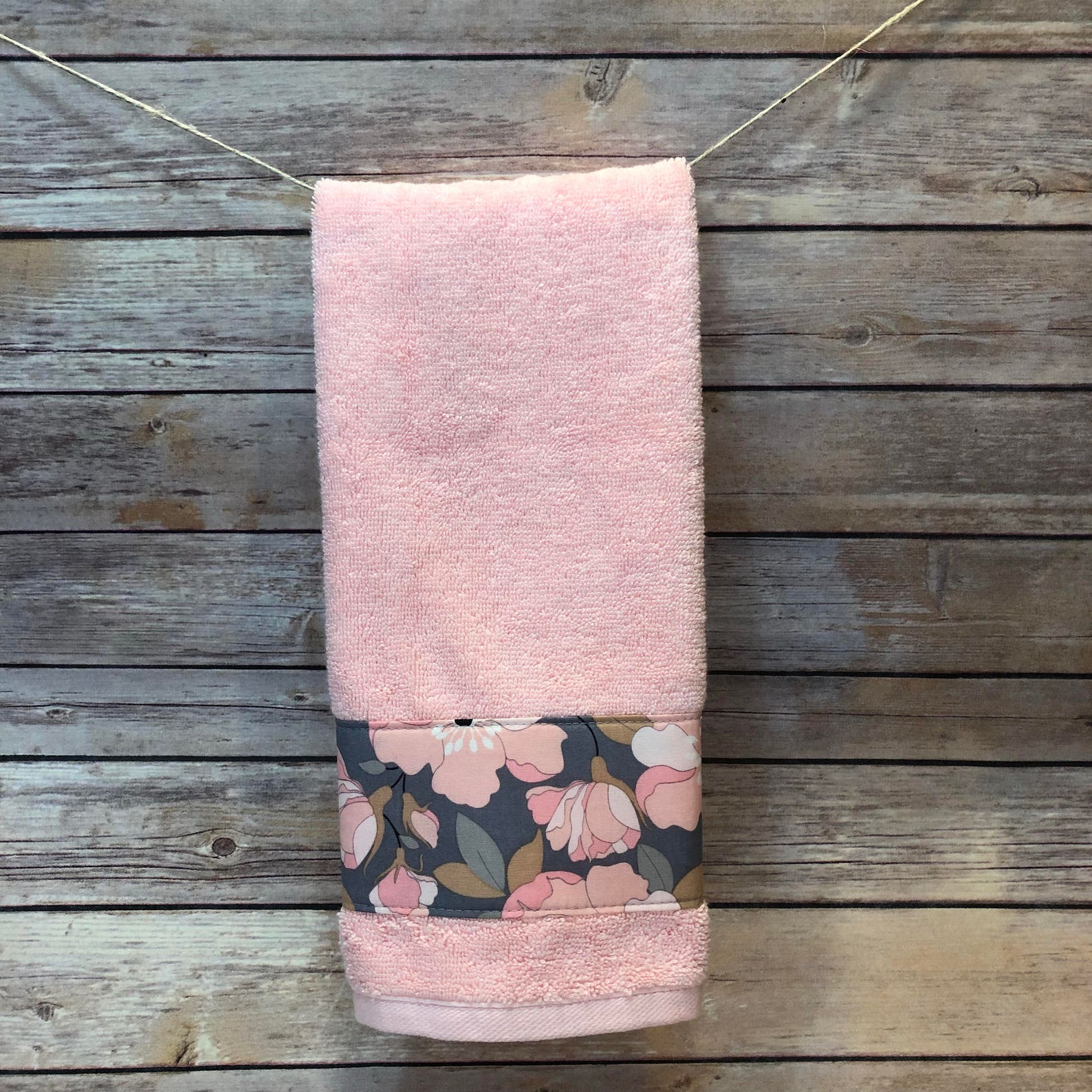 Pink and Gray Bathroom Towels You Pick the Towel Color Size Etsy