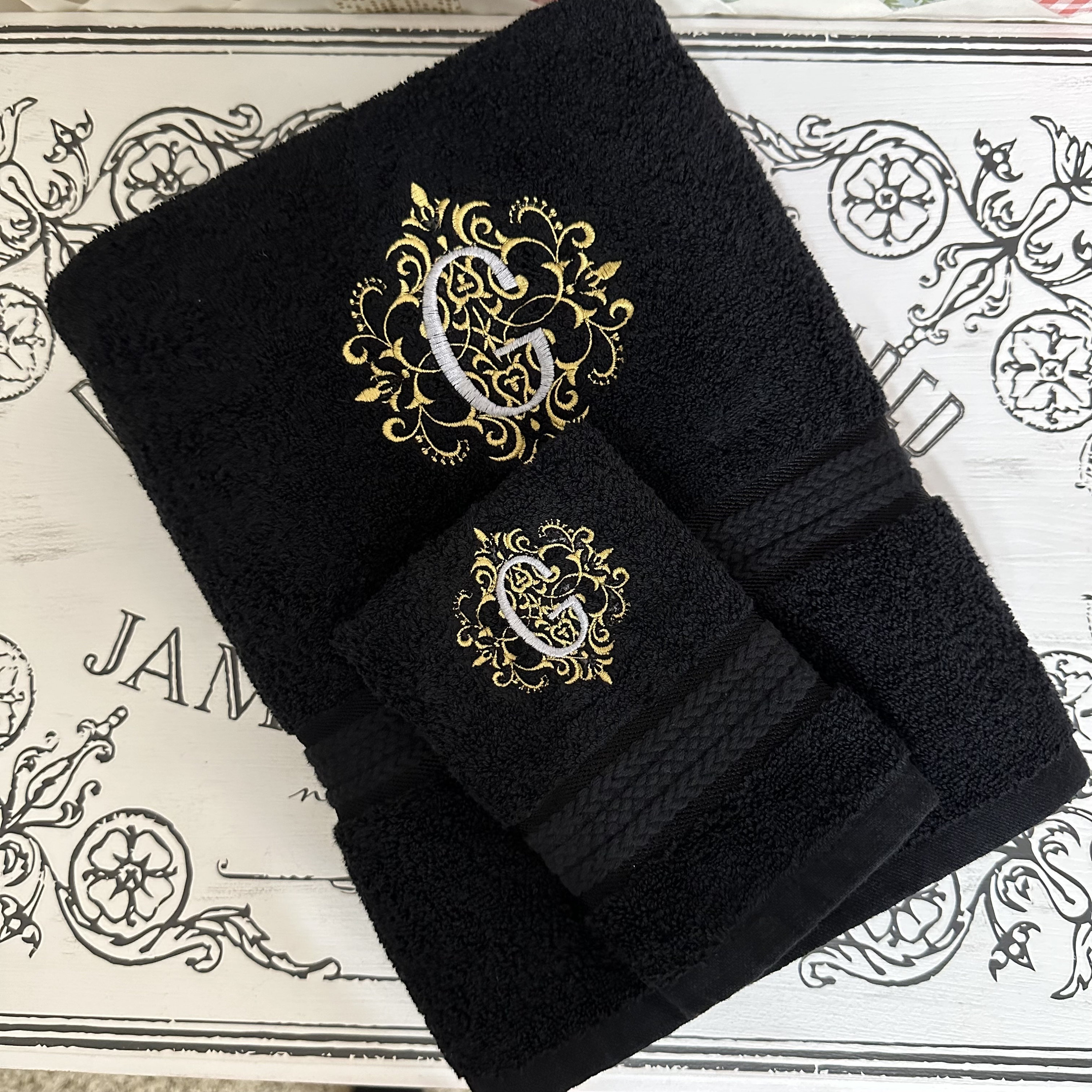 Black gold towel sale