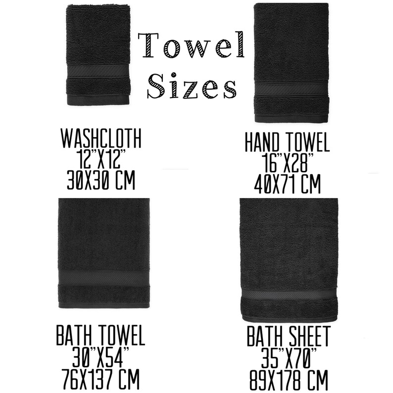Black and White Polka Dot Hand and Bath Towels 5 Sizes Made Etsy