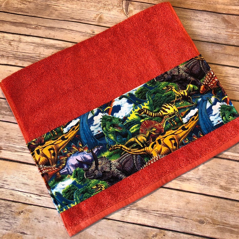 Dinosaur Bath Towels 6 sizes 20 colors to pick from handmade Etsy