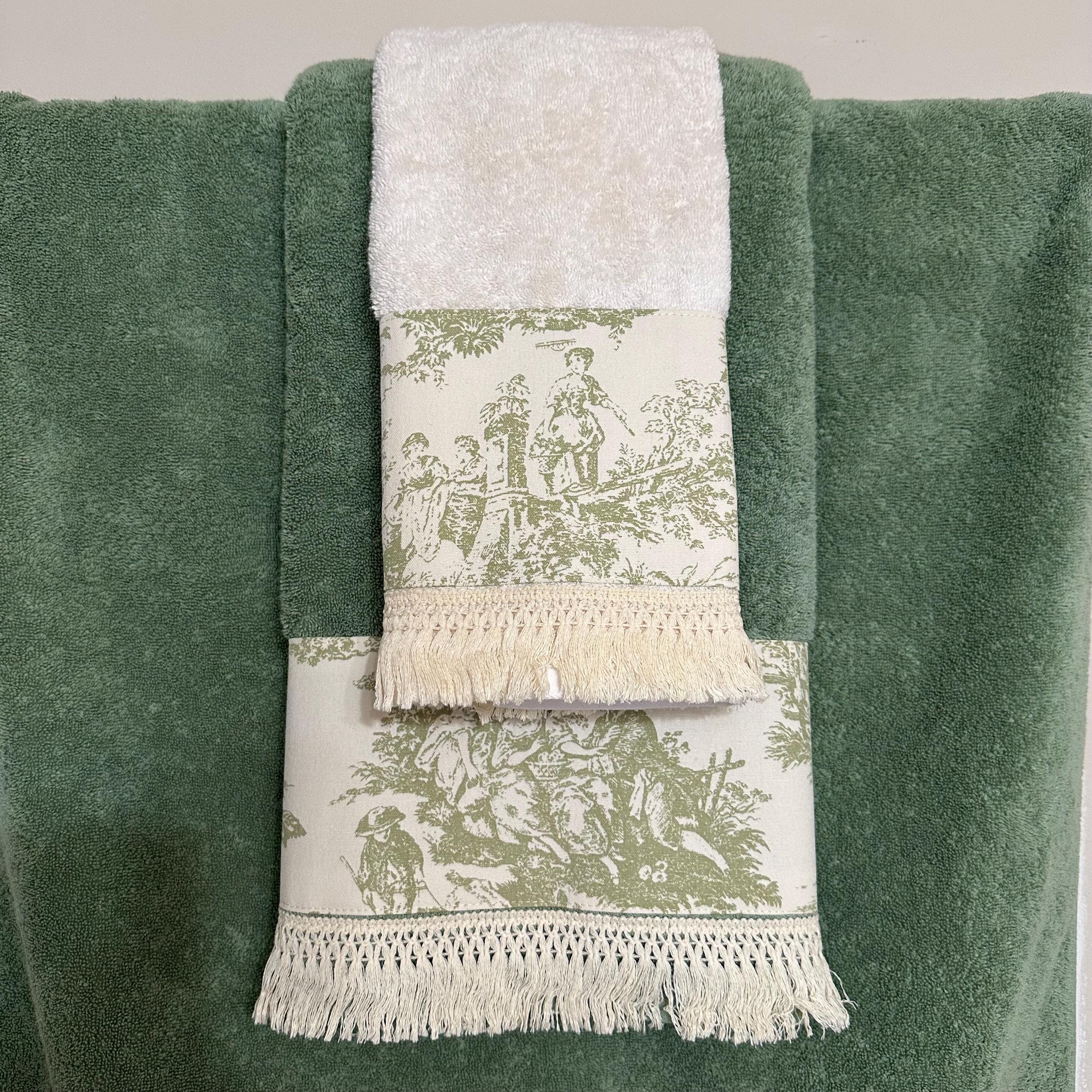 Sage green bathroom towels sale