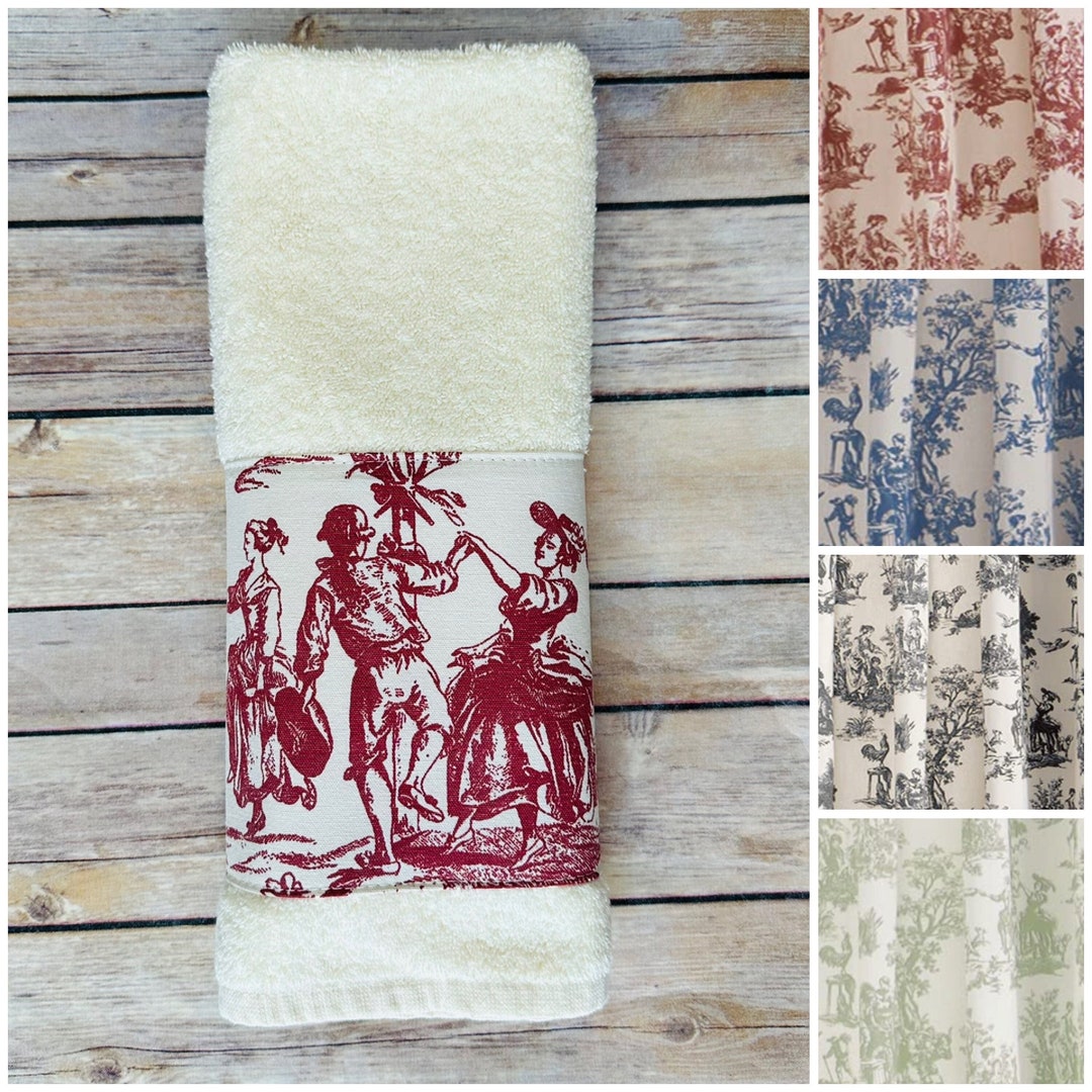 Toile D'jouy Towels, Hand Towels, Bath Towels, French Country, Bathroom