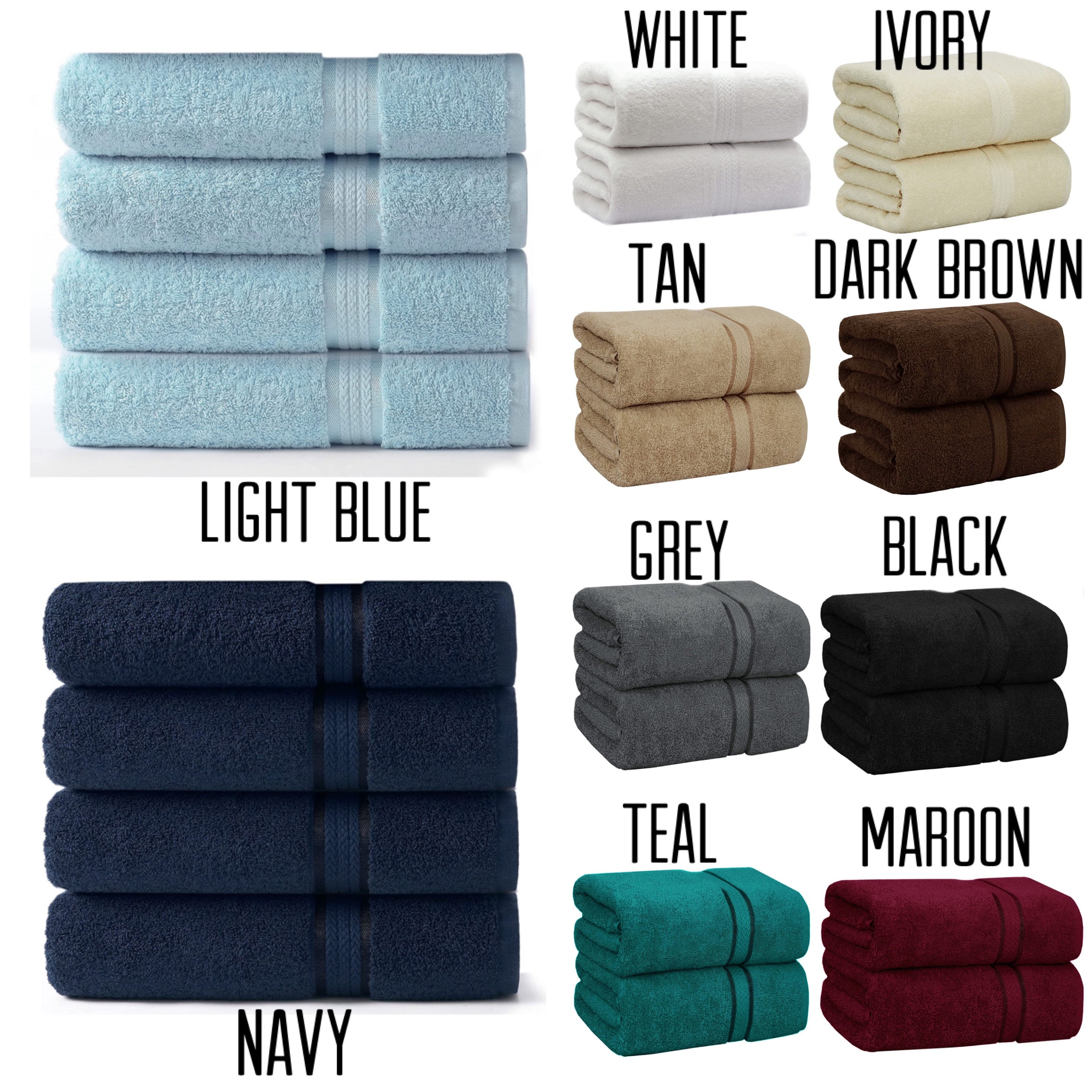 bianco bath towel 60x120 Asciugamano da bagno GraceAier confezione da 4 