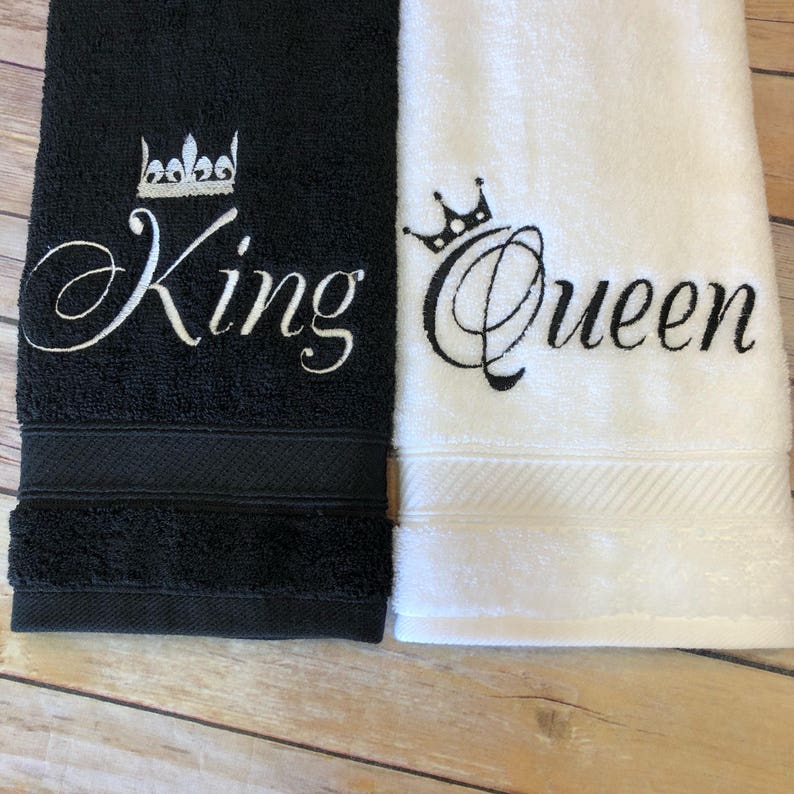 King and Queen Bathroom towels you pick the towel size and Etsy