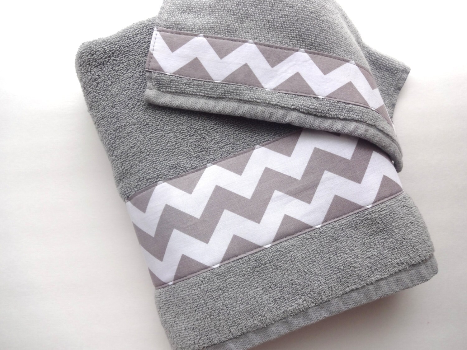 Grey Chevron towels towel hand towel bath towel grey Etsy