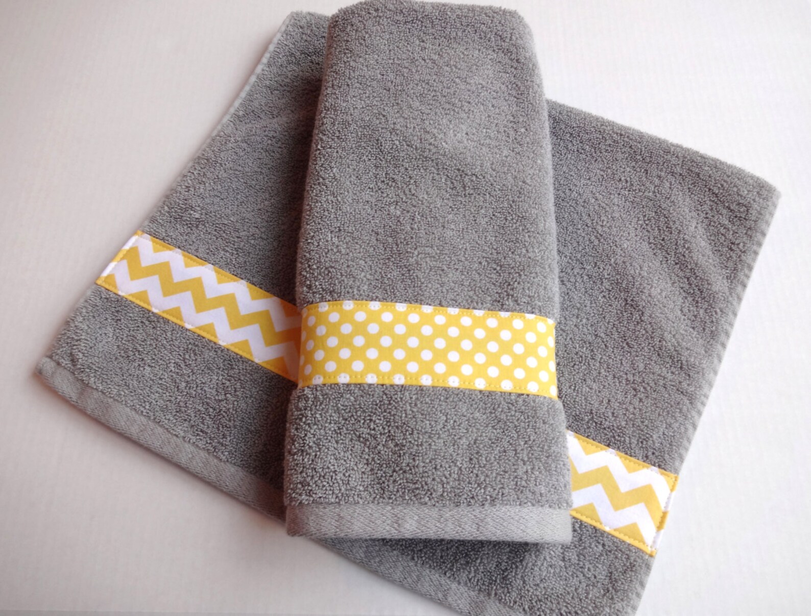 Bath Towels Yellow Grey Bath Towels Yellow Grey Yellow and Etsy