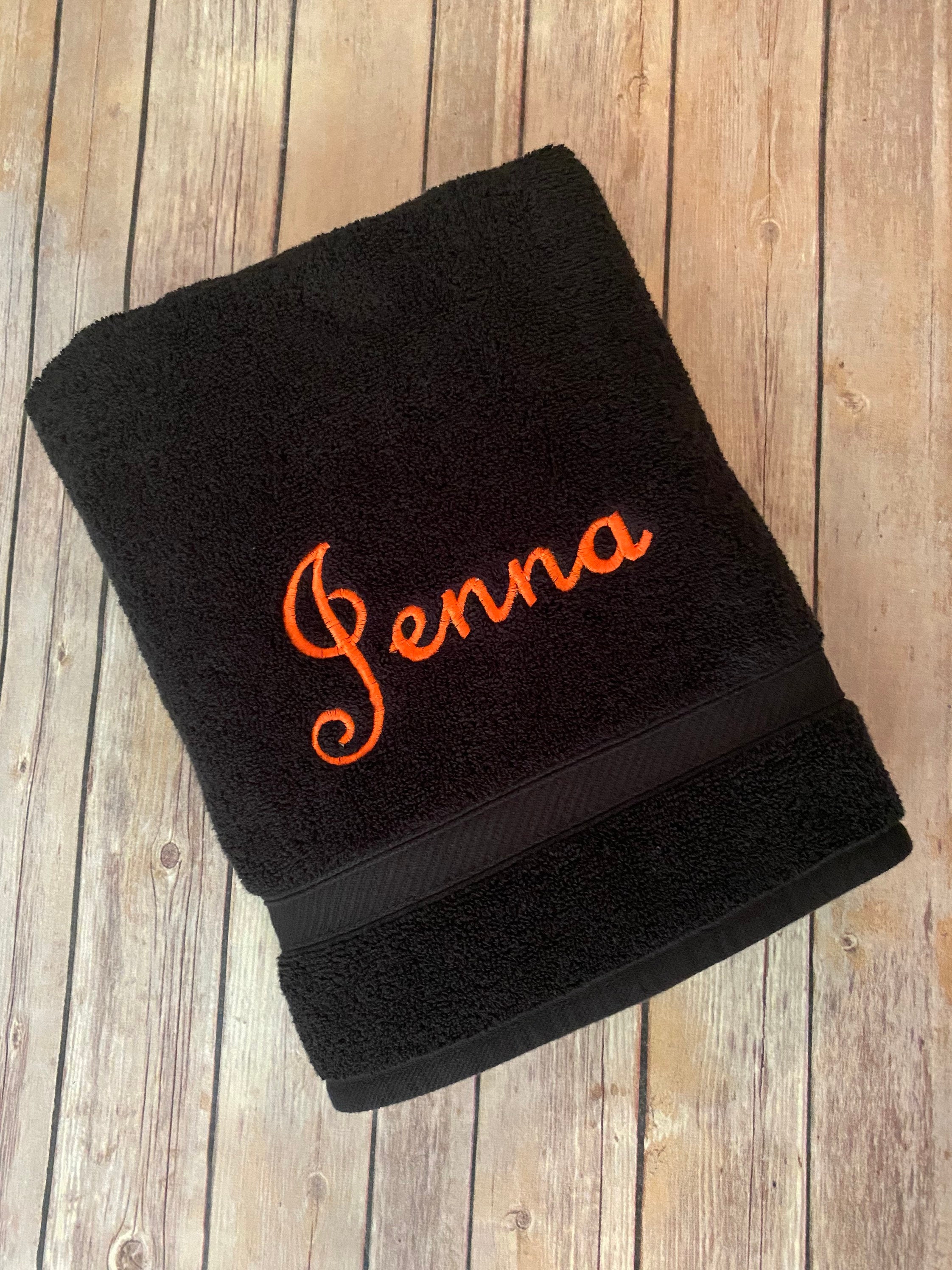 Your Name Embroidered onto Bath Towels 4 sizes and over 10 towel colors to pick from made by August Ave Towels  towels bathroom, mongrammed