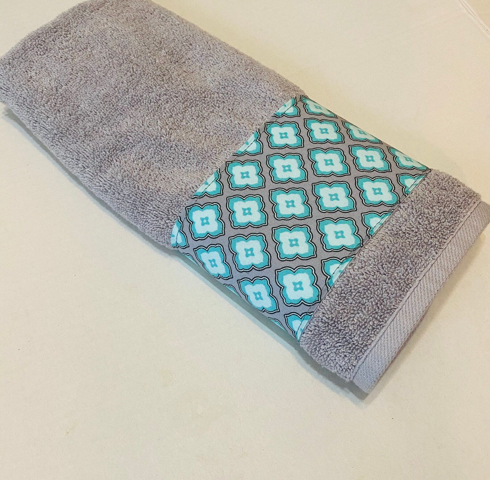 Aqua Grey Towels for Your Bathroom Custom Made for You by Etsy