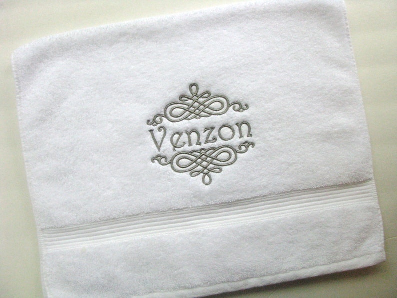 Personalized Embroidered White Bathroom Towels Custom Wedding Etsy