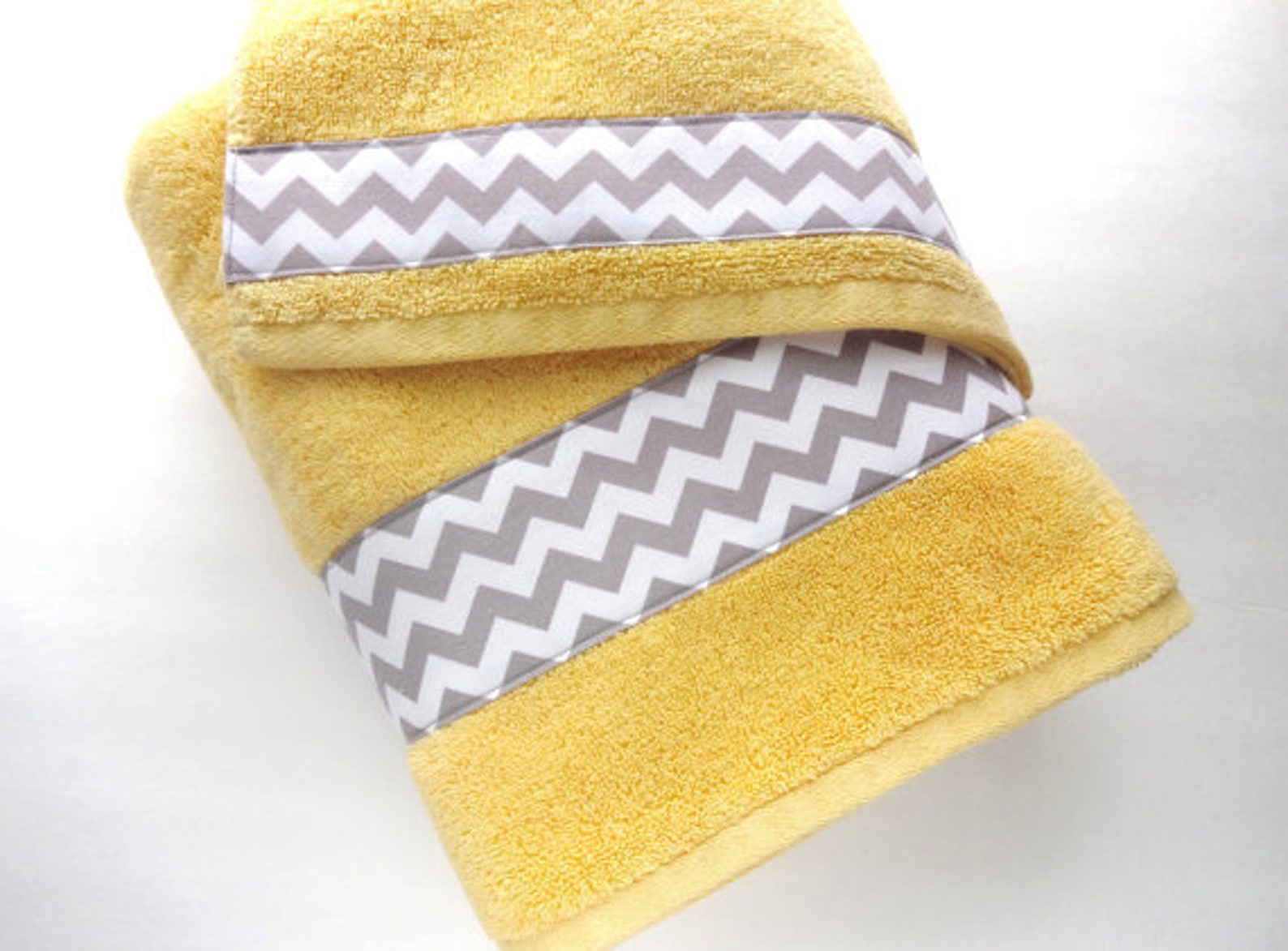 Yellow and Grey Bath Towels yellow and grey yellow and gray Etsy