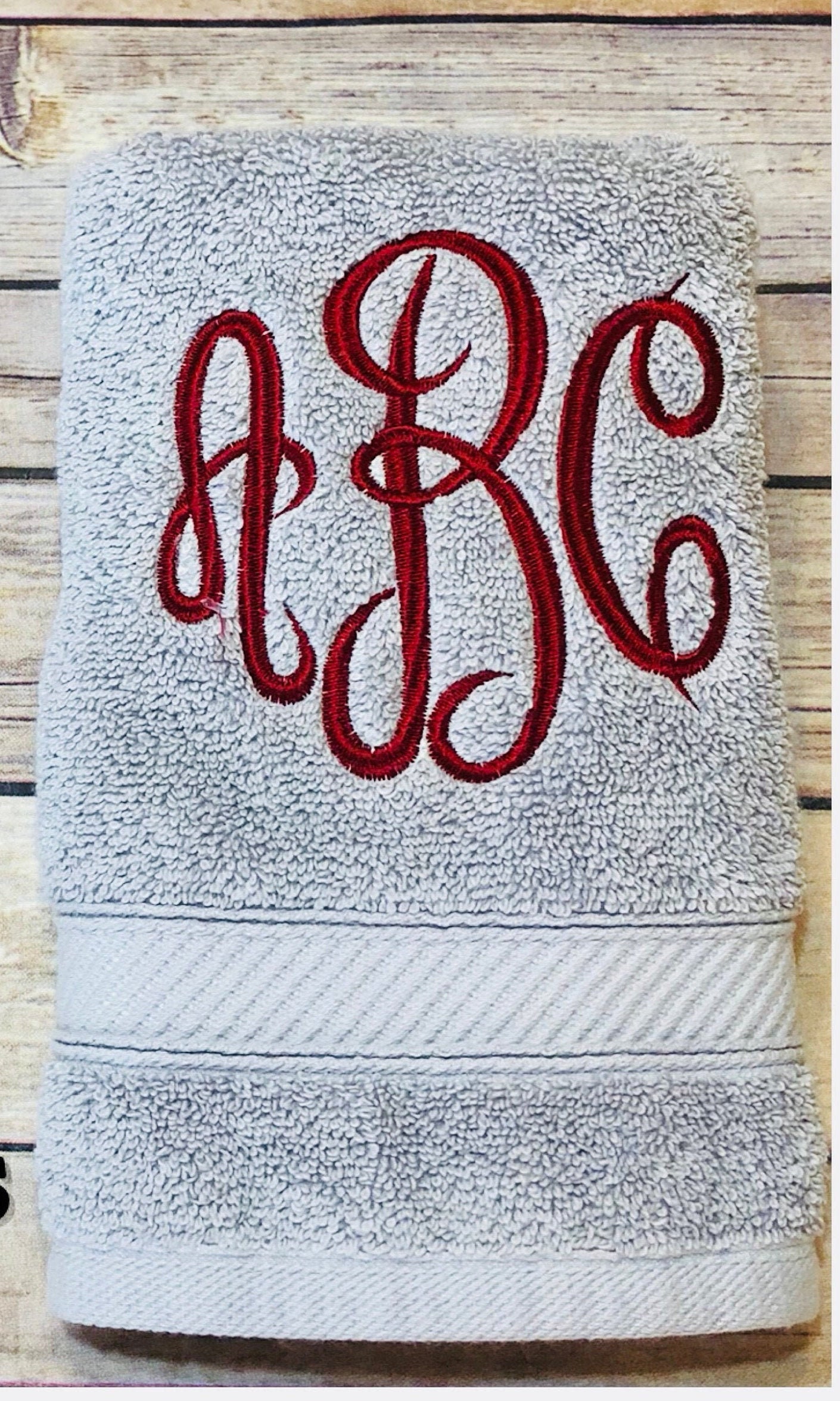 16 Colors monogrammed Towels monogram towels bathroom 3 Etsy