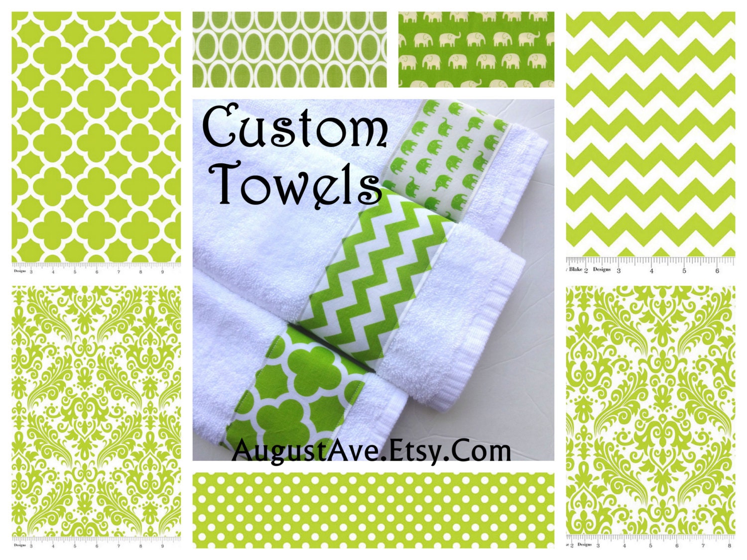 LIME GREEN Bathroom Bath Towels You Pick the Fabric and Size Made for You by August Ave Towels Etsy