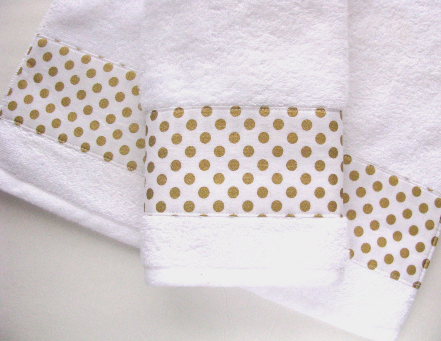 Gold and White Towels Sold Individually Hand Towels Bath 