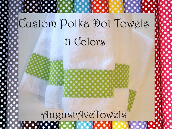You Pick The Color 11 Colors Polka Dot Custom Bathroom Etsy