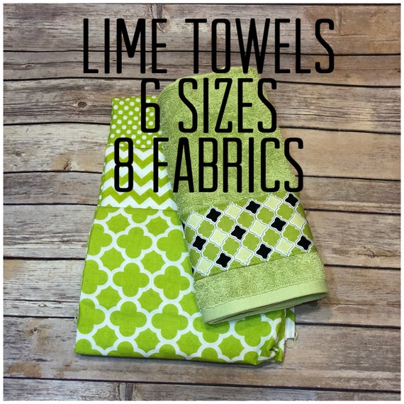 lime green bathroom towels