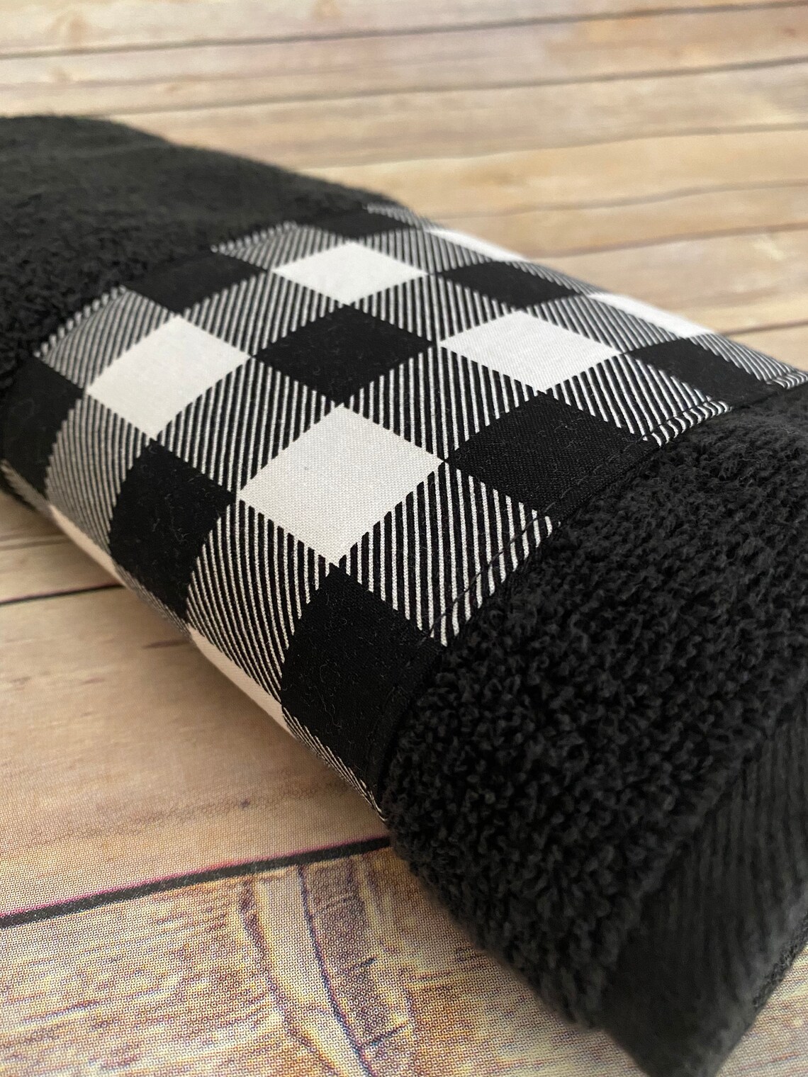 Black and White Buffalo Check Hand and Bath Towels 4 Sizes Etsy