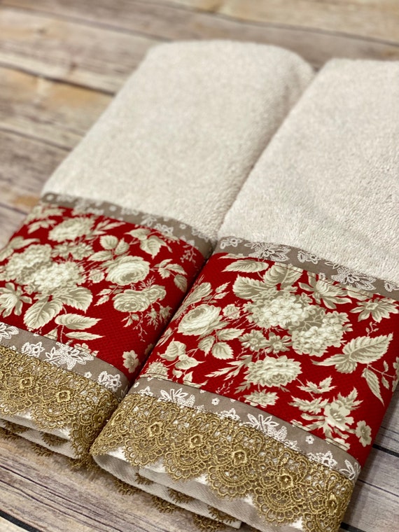 Brocaded Cotton Hand Towels
