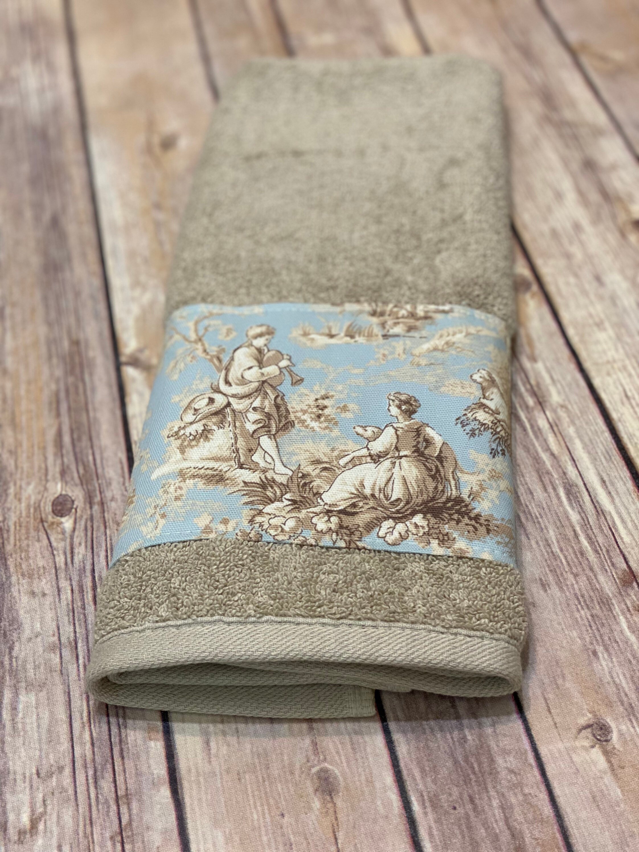 Toile D'jouy Towels Hand Towels Bath Towels Custom Etsy UK