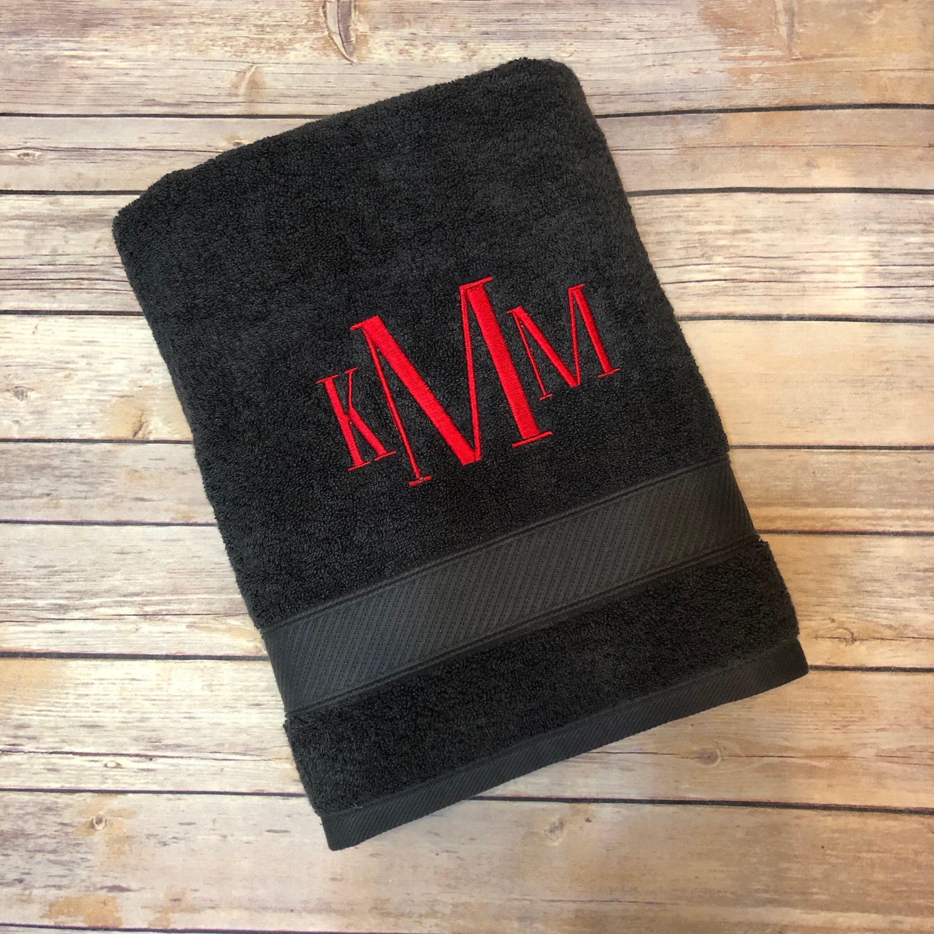 20 Colors monogrammed Towels personalized gift embroidered Etsy