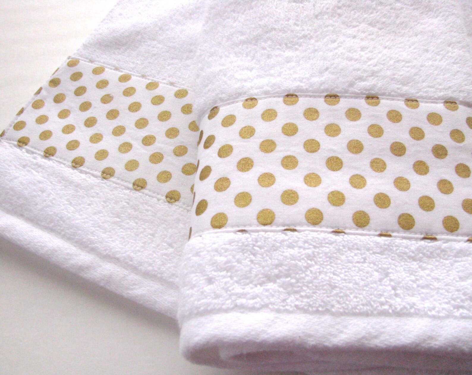 Gold and White Towels hand towels bath towels custom Etsy
