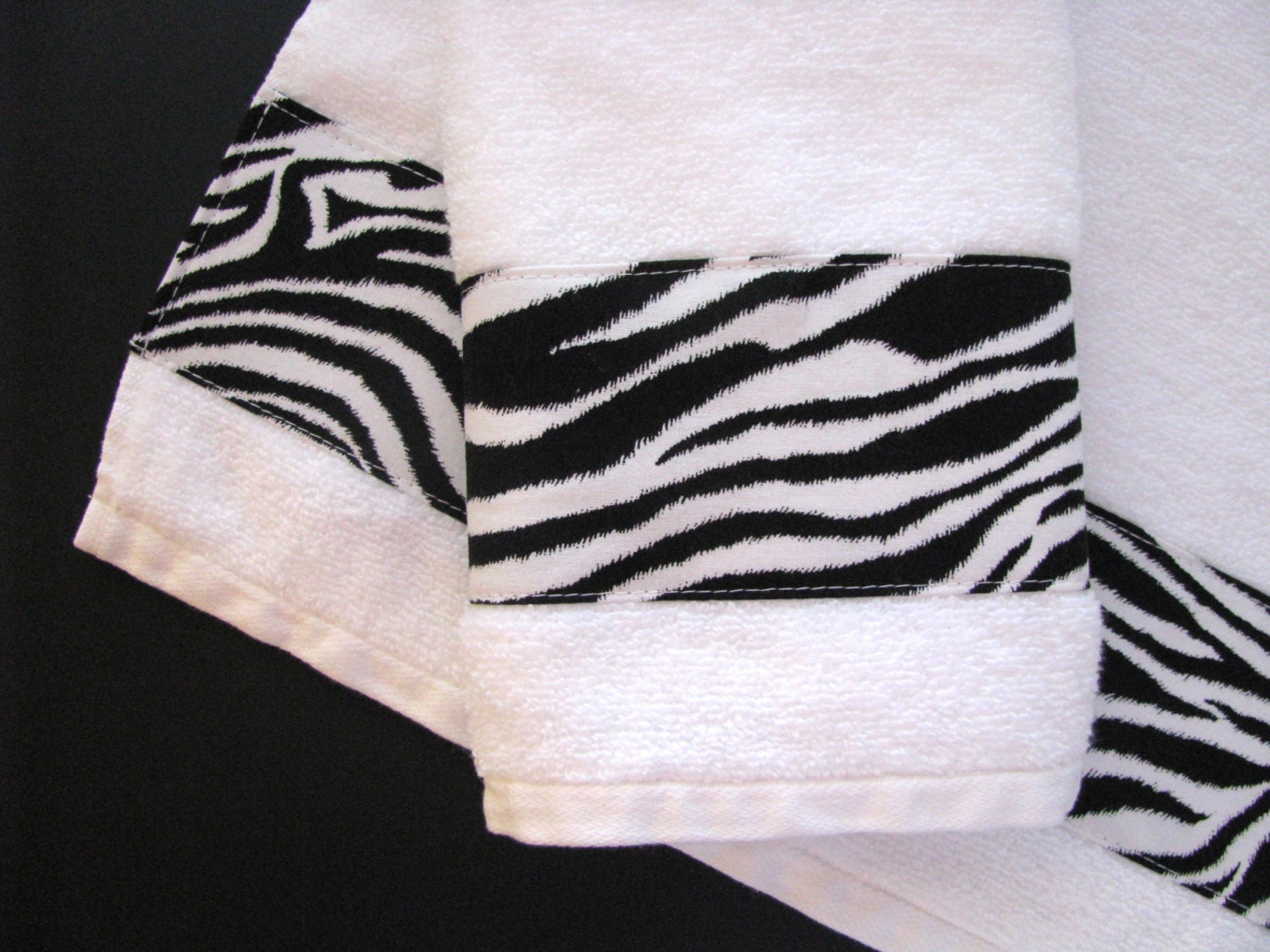 Zebra Bath Towels Bathroom towels bath towel hand towel Etsy