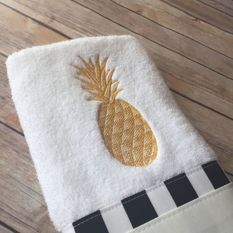 Pineapple Towels Gold Pineapple Hand Towels Bath Towels Etsy