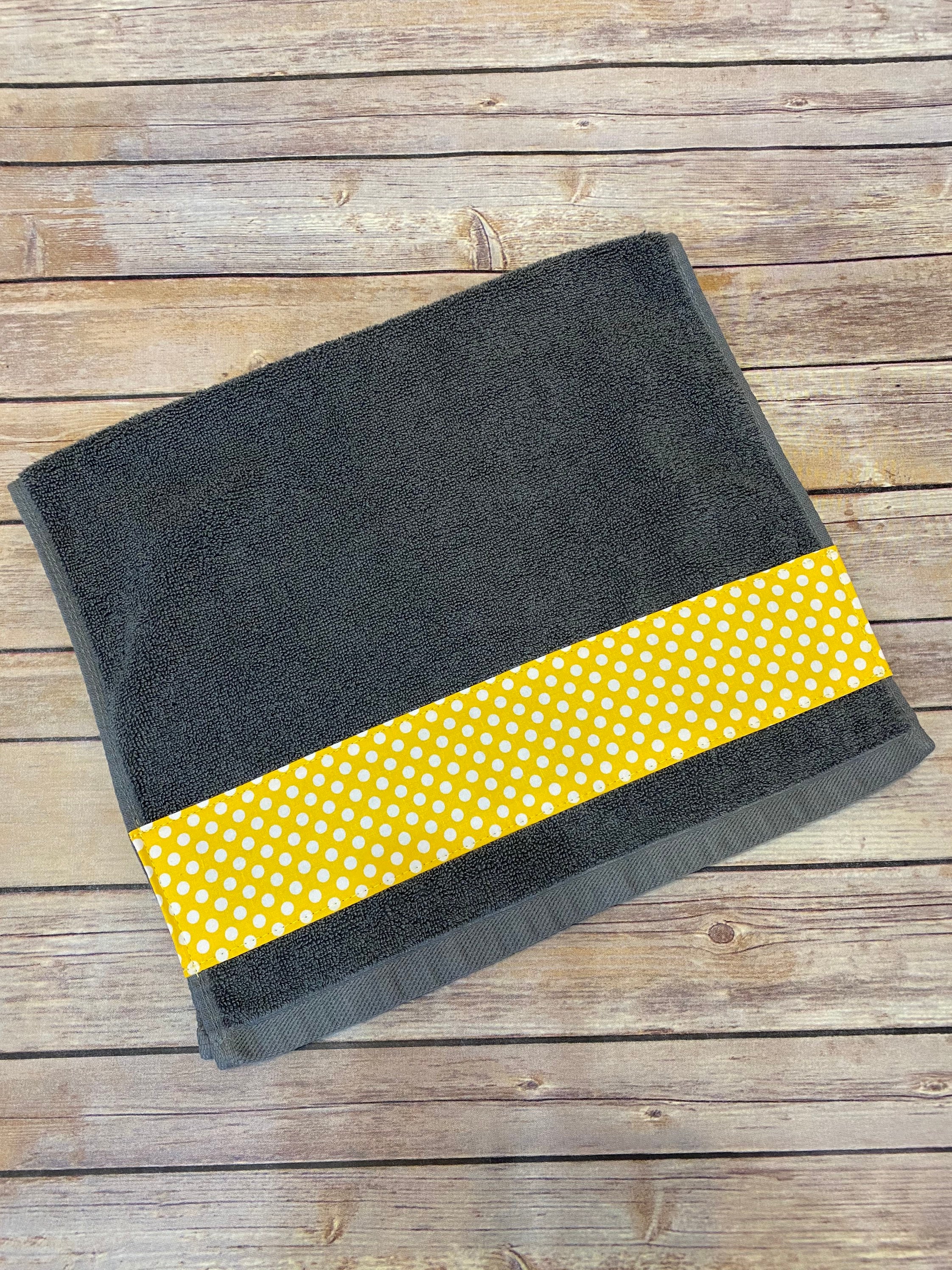 Yellow and Grey Bath Towels Yellow and Grey Yellow and Gray Etsy UK