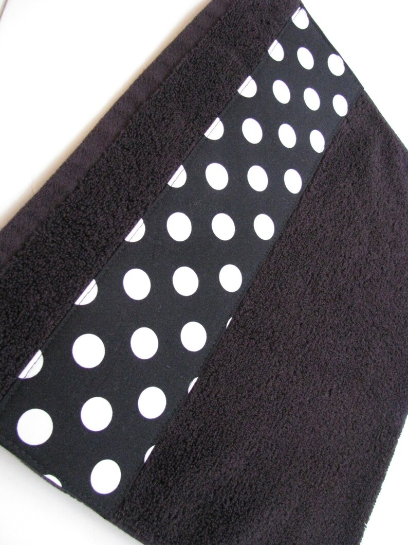 Black and White Polka Dot hand and bath towels 5 sizes made Etsy