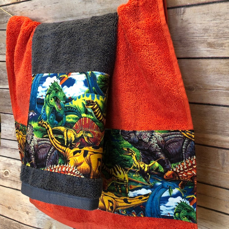 Dinosaur Bath Towels 6 sizes 20 colors to pick from handmade Etsy