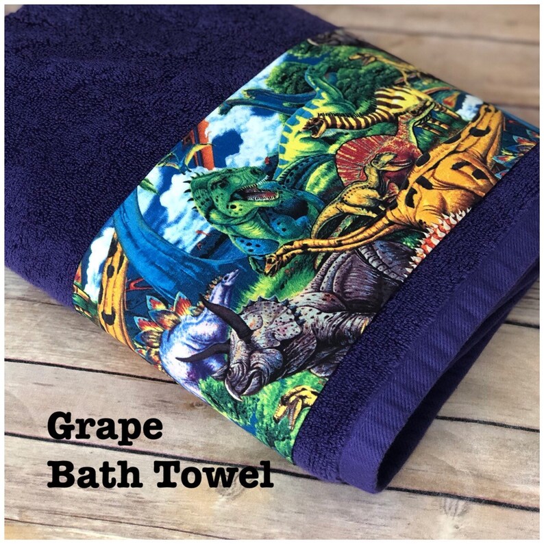 Dinosaur Bath Towels 6 sizes 20 colors to pick from handmade Etsy