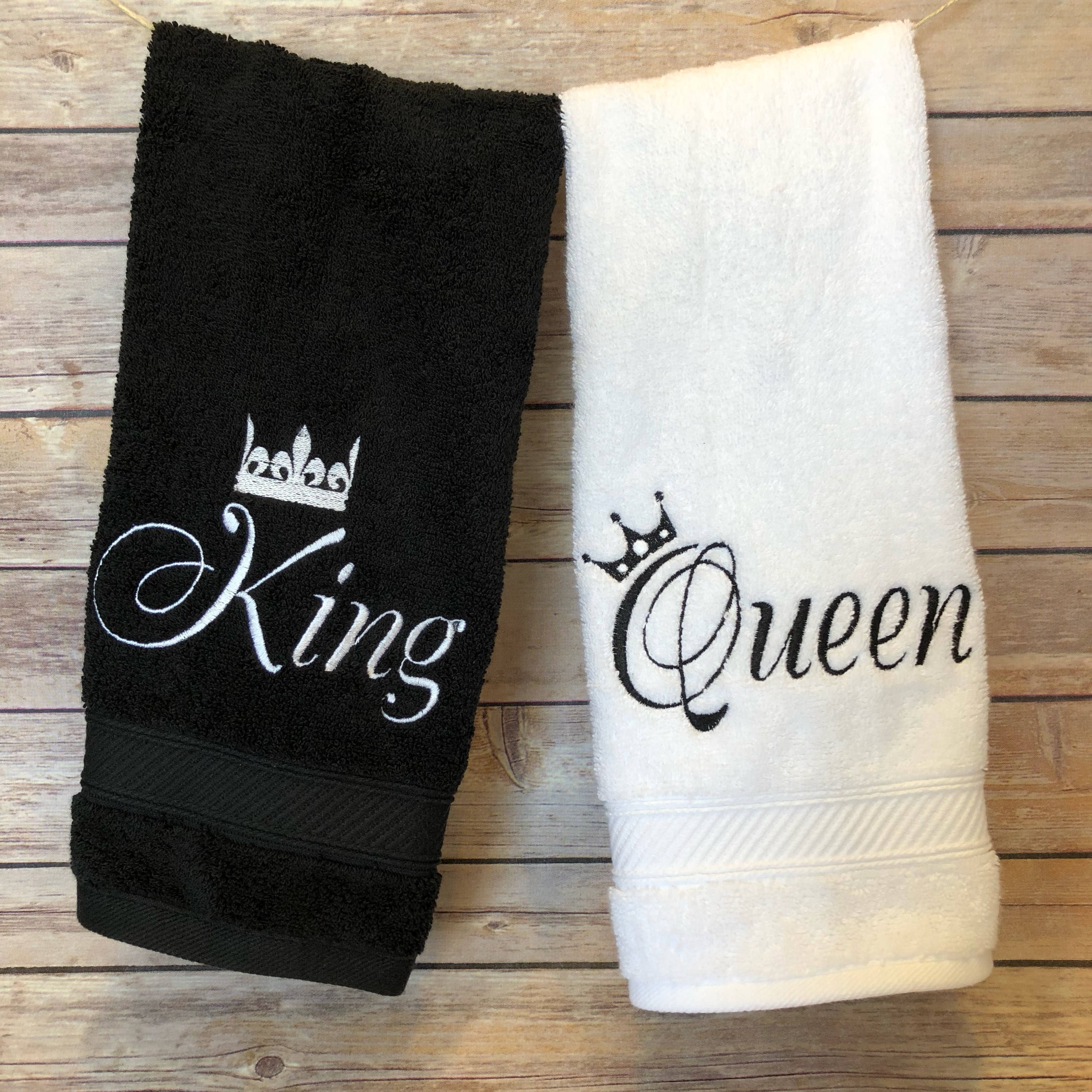 King and Queen Bathroom towels you pick the towel size and Etsy