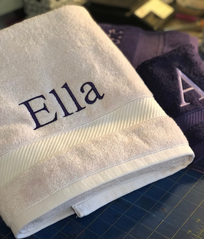 Your Name Embroidered Onto Bath Towels 4 Sizes and 10 Towel Etsy