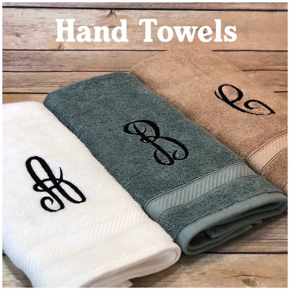 Monogrammed Embroidered Custom Bath Towels by August Ave 4 Sizes and 10 Towel Colors Towels With Embroidery Personalized Towels Etsy Ireland