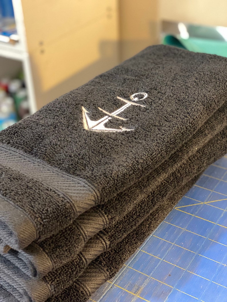 Boat Towels Embroidered Bath Towels 4 Sizes 10 Colors We Etsy