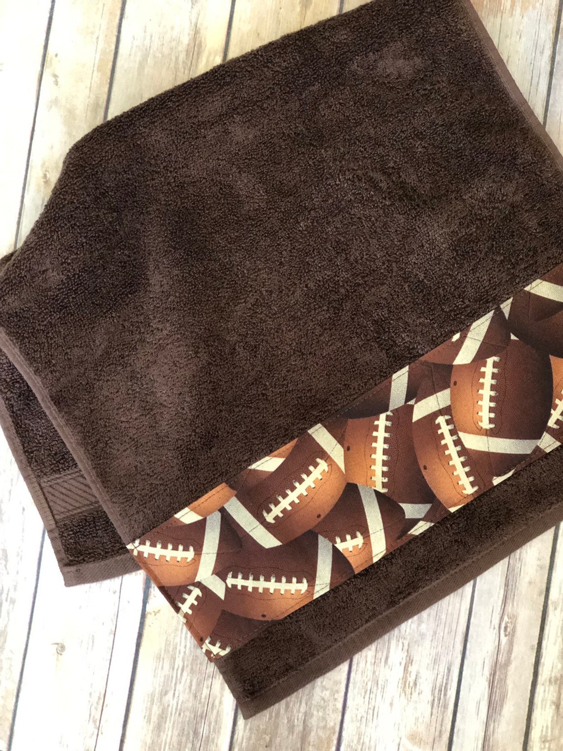 Football Bath and Hand Towels Bathroom Decor Football Etsy