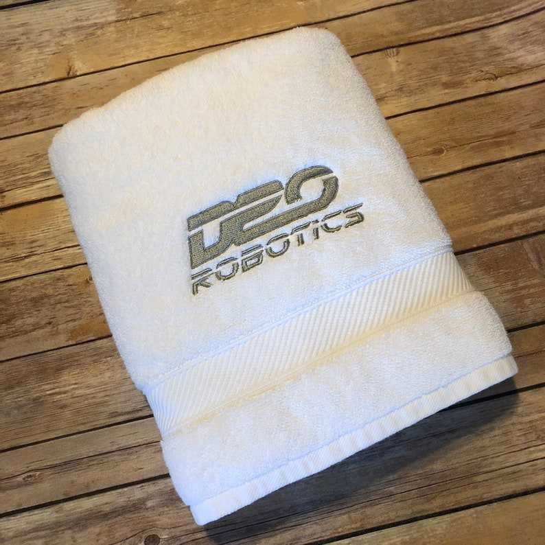 Your Logo on Towels Embroidered Bath Towels 4 Sizes 10 Colors Etsy