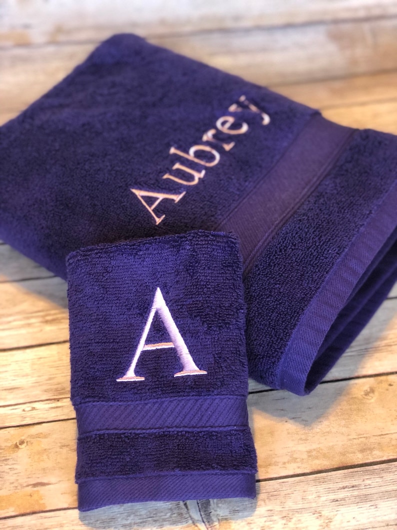 Your Name Embroidered Onto Bath Towels 4 Sizes and 10 Towel Etsy