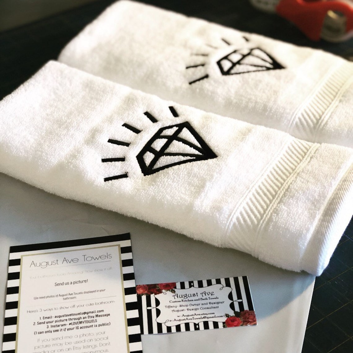 Your Logo on Towels Embroidered Bath Towels 4 sizes 16 colors Etsy