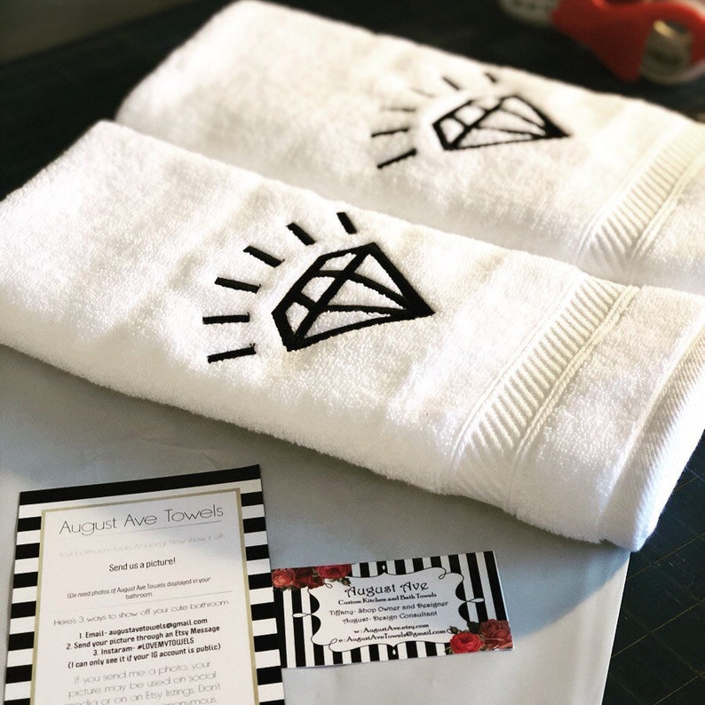 Your Logo on Towels Embroidered Bath Towels 4 Sizes 10 Colors Etsy