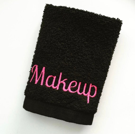 Embroidered make up removal wash cloth