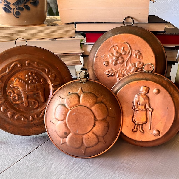 Vintage Copper Molds - Made in Sweden - Sold Seperately - Dala Horse Design