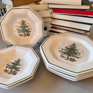 Nikko Christmastime Pattern Dinner Plate and Vegetable Bowl - Sold Seperately - 1990s