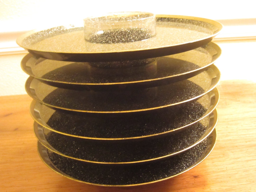 Vintage Stacked Serving Trays Etsy