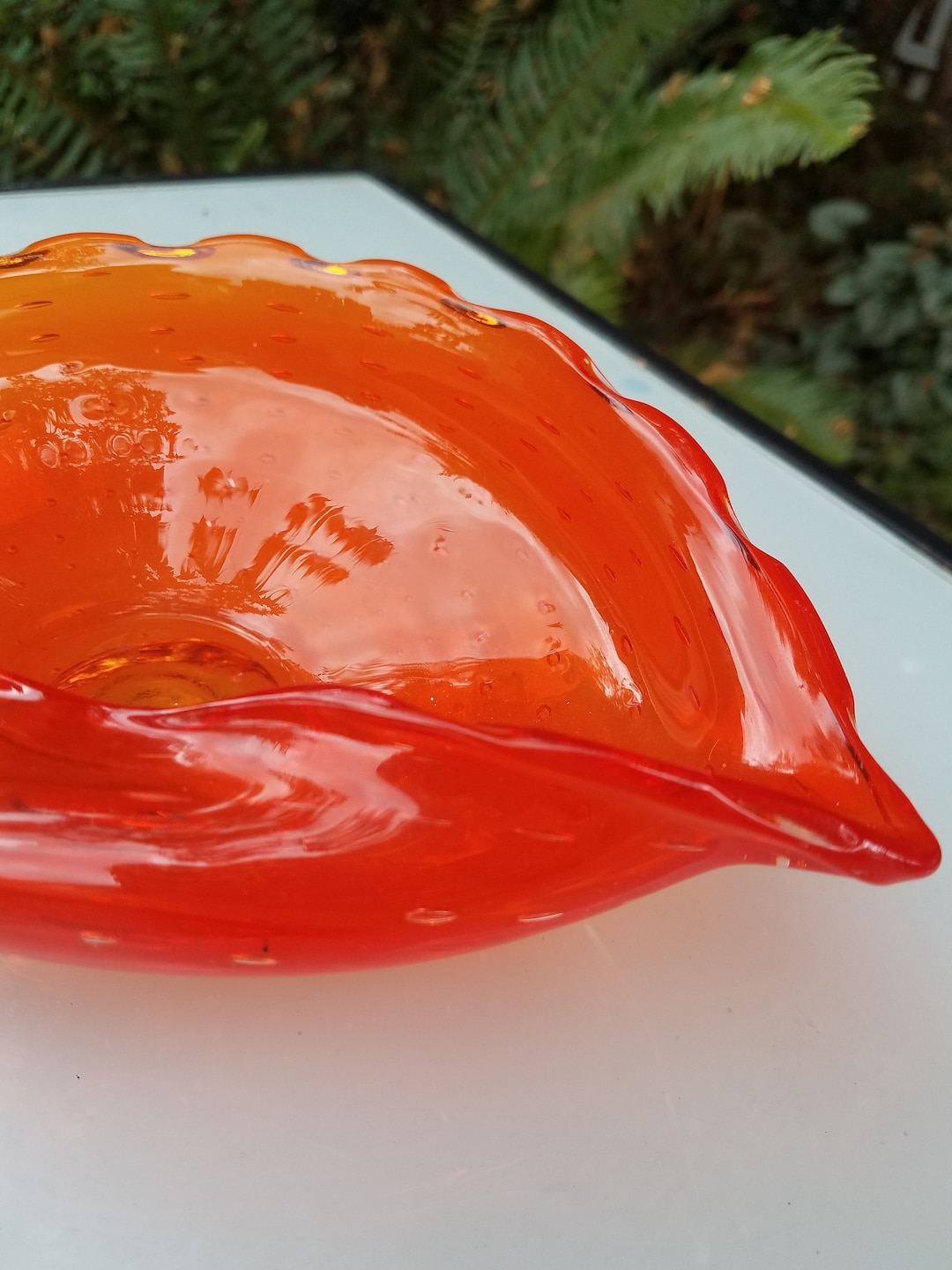 Mid Century Glass Bowl Etsy