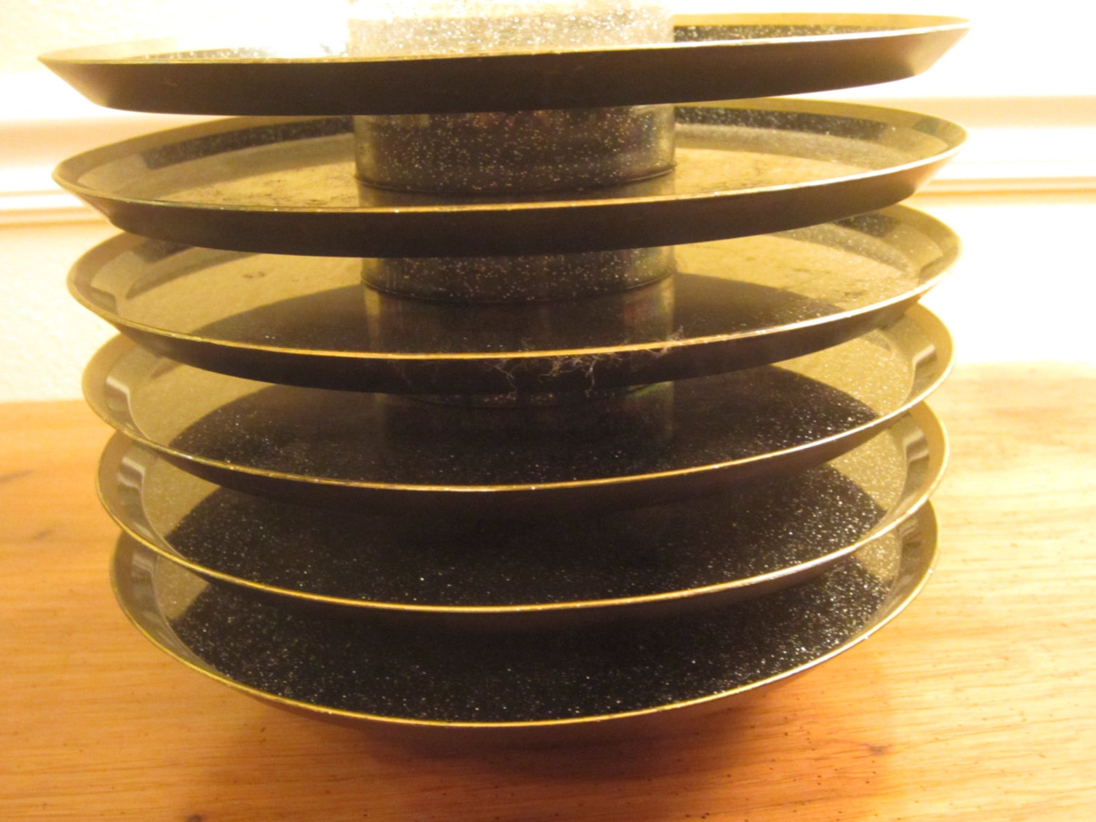 Vintage Stacked Serving Trays Etsy