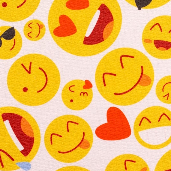 Cotton Smileys Emojis Swafing Kim Etsy Australia