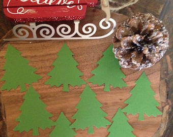 25 Christmas Tree Die Cuts, Green, Forest, Pine Journal, Embellishments, Pockets, Scrapbooking.