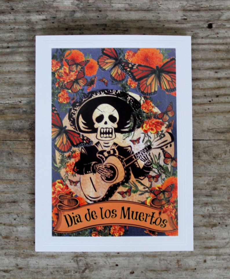 Dia De Los Muertos Day Of The Dead Greeting Card Etsy
