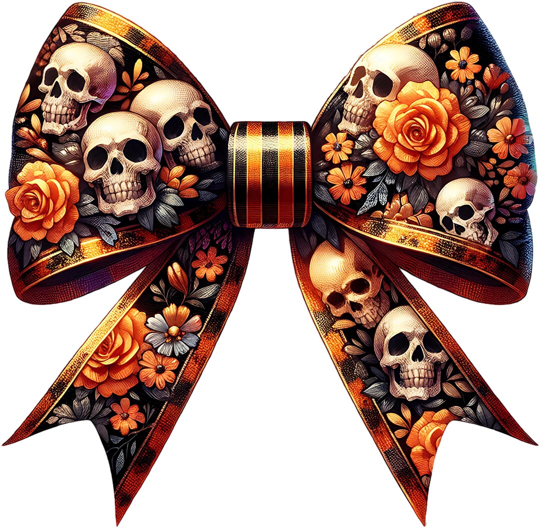 Halloween Coquette Bows Clipart Set - 16 Digital PNG Images for ...