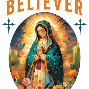 Our Lady of Guadalupe Digitaler Download PNG für Sublimation - Seliger Gläubiger Clipart für inspirierende Kreationen